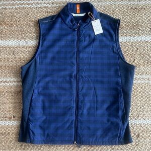 Peter Millar Crown Sport Sleeveless Vest Navy Plaid